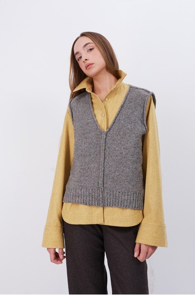 Камізелька в'язана твідова (КА 100)